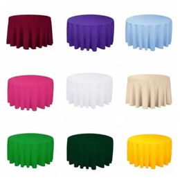 Hoteltafelkleed Effen Rond Polyester Tafelkleed Voor Kerst Bruiloft Hotel Restaurant Banket Decor bb0308