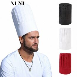 Hôtel Unisexe Chef Hat Chapeau de cuisine Câtières Restaurant Man Kitchen Hat Bakery Male Work Work Chapeaux Réglable High Cap O4CU #
