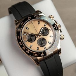 Hots selling rubberen armband heren mechanisch horloge automatisch uurwerk hoogwaardig saffierglas wordt geleverd met lichtgevende wijzerplaat om de trend van herenhorloges te introduceren