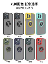 Hotsale 8Color Mobile Phone Cover 360 ﾰ Kickstand Designer TPU + PC Metal Ring Shockproof Phroping Phone Wippe pour iPhone 15 14 13 12 11 8 7 6 Pro Max Plus Magsafe