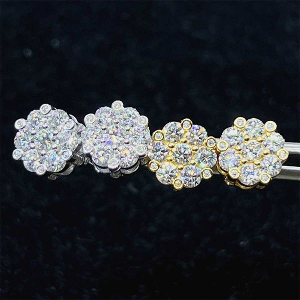 Hotsale 925 Joyas de plata esterlina Precio más bajo Def Ronda Brillante Corte Moissanite Vvs Stud Pendientes