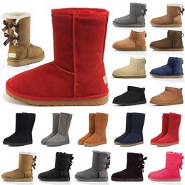 Hotsale Australië ugglie laars platform Dames over de knie Klassieke Korte winter designer laarsjes uggskid sneeuw ug bottes ultra mini laars Meisje Snowboots Outdoor