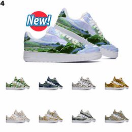 Hotsale Designer chaussures personnalisées chaussure de course hommes femmes peint à la main Anime mode plat hommes formateurs sport baskets Color4