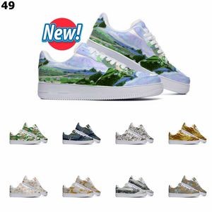 Hotsale Designer Custom Shoes Running Shoe Men Women Hand geschilderd Anime Fashion Flat Mens Trainers Sports Sneakers Color49