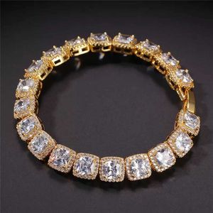 Designer sieraden hotsale edelstenen hiphop zilveren goud pave moissaniet diamant ijskoud cubaanse linkarmband