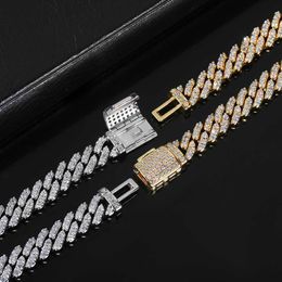 Hotsale Men CZ Diamond Cadena Cubana 8mm Miami Iced Out Sieraden Cubaanse ketting ketting