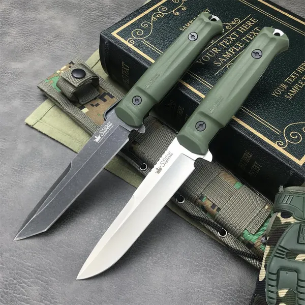 Hotsale Rusia Finka NKVD KGB Cuchillo fijo 8Cr13 hoja Mango de fibra de nylon Supervivencia camping Caza militar Navajas de bolsillo Rescate Utilidad EDC Herramientas Cuchillos