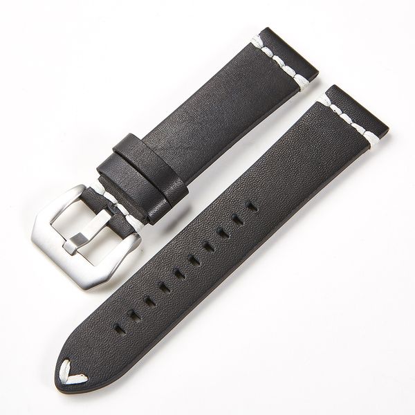Hotsell cuir véritable 18/20/21/22/24mm bracelets de montre faits à la main Fit montres boucle Bracelet de montre Bracelet de ceinture de poignet