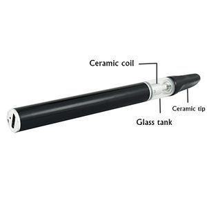 Heetste glazen keramische olie wegwerp vape pen oplaadbaar .5ml 4 * 2.0mm inlaatolie gat 360mAh batttery ecig pen voor CO2-olie