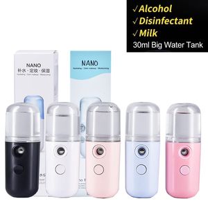 Heetste Mini Nano Spuit Facial Body Nebulizer USB Cooling Mist Mini Gezicht Hydrating Anti-Agage Rimpel Beauty Exquisite Huidverzorging apparatuur