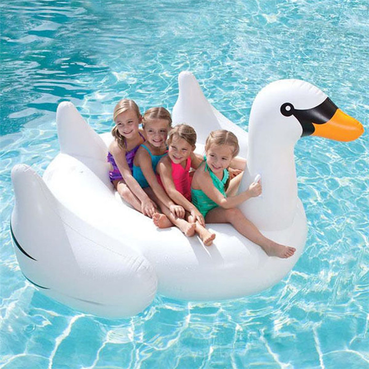 Hottest Sale Summer Swimming Inflatable Floating Floor Inflatable Water Float Raft Air Mattress Swim Pool Beach Toy Inflatable Giant Swan