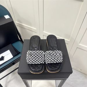 Heetste pantoffels ter wereld voor lente en zomerluxe sandalen damesslipper heren slides lederen sandaal dames Hook Loop casual schoenen 35-42 en stofzak