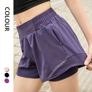 Hotty short de yoga chaud 4 entrejambe coupe ample sport de course lu court short de fitness tissé à séchage rapide vêtements de sport respirants pantalons pour femmes