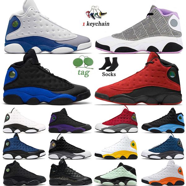 Houndstooth 13 Black Cat 13s Chaussures de basket-ball Hommes Femmes Jumpman OG Starfish Designer Flint Playoff Court Purple J13s Baskets inversées en plein air 36-47
