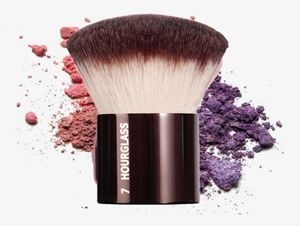 Zandloper 7 afwerkingsborstel gezicht poeder make -up teint Kabuki borstel ultra zachte synthetische vezel aluminium metalen kast bronzer COSM5514920