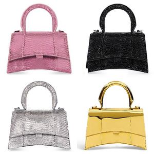 Handlagglijbag Dames Handtas met strass Luxe Designer Blingbling Diamond Mini Handtassen Roze Black Sparkly ToSs Crocodile Kleine schoudertassen Crossbody