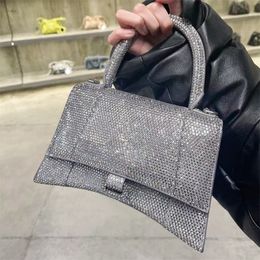 Topkwaliteit diamant zandloper ketting tote ontwerper tas dames handtas luxe mini klassiek flap messenger even bag mode man lederen koppeling crossbody schoudertassen