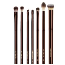 Handglijmmake -upborstels van oog -up set luxe oogschaduw blending vorming contouring markerend smudge wenkbrow concealer voering cosmetica borstels gereedschap metaal zachte taklon