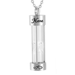 Hourglass Keepsake Memorial Urn ketting Roestvrijstalen crematie Herdenking sieraden hanger voor mannen vrouwen1841