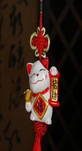 Huisdecoratie Crafts Lucky Cat Car Accessories Factory Direct verkopen Keramisch bot China Highgrade Crystal Seat Car Accessorie66784925