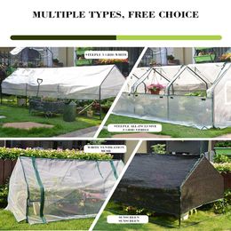 Huis tuin duurzame kassen kit bloemplant behouden warm plank dak met pvc deksel roll-up ritsgas voor tuinschuur