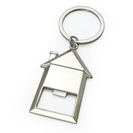 Huis sleutelhanger hanger flesopener Keychains onroerend goed promotie cadeau sleutelhanging