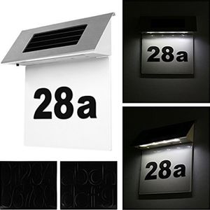 Número de casa Luz de placa de puerta LED de energía solar