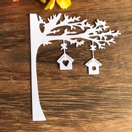 Huis Tree Metal Cutting sterft voor DIY Scrapbooking Album Embossing Paper Cards Decoratieve ambachten
