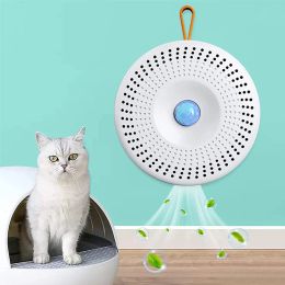 Éliminateur d'odeur de litière de chats à la maison, purificateur d'air de toilette pour animaux de compagnie, générateur d'anion ozone, déodorant stérilisation pour plateau de toilette
