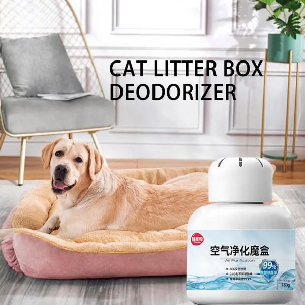 Désodorisant de litière pour chien, désodorisant d'urine de chat, purificateur d'air, éliminateur d'odeurs de chaton, odeur de merde, dissolvant d'odeurs de pot pour chaton chiot