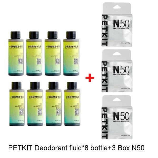 PETKIT Caja de arena para gatos Purificación especial Líquido concentrado Esterilización Desodorante Flor de pera Líquidos con fragancia Limpieza De