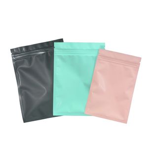 Accessoires emballage sacs de rangement 100 pièces pochettes en aluminium Mylar sac cadeau à fermeture éclair avec encoche de déchirure