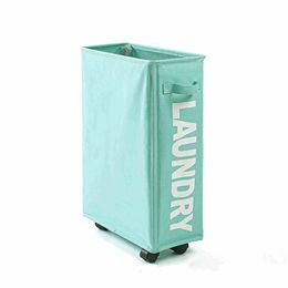 Ropa de tela para el hogar caja de ropa sucia cesta de almacenamiento cesto de ropa plegable rueda cesta de ropa ropa T200224