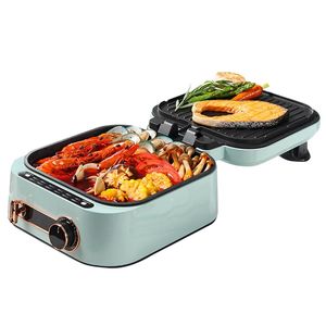 Ménage électrique barbecue grill cuisson pan multifonctionnel crêpe approfondir double face chauffage friture crêpe pan appareil de cuisine