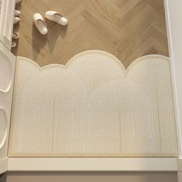 Huishoudelijke toegangsdeurmat Japanse stijl Stille windspoel Crème Lucht Slaapkamer Keuken Woonkamer Tapijt kan worden gesneden 240131