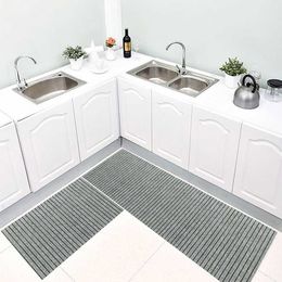 Huishoudelijke entree deur tapijt keuken badkamer toiletten vloer slijtvaste vuilbestendige antislip absorberende kan worden gesneden voet mat 210727