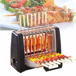 Brochette entièrement automatique Grill électrique 220V Rôtissage rôti machine Smokesless Grill DIY MUTTON SHASHLIK BARBECE GRILL