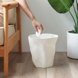 Huishoudelijke vuilnisbakken Noordse stijl onregelmatige afval kan moderne vaste kleur plastic afval afval bin voedsel afvalbassin emmer