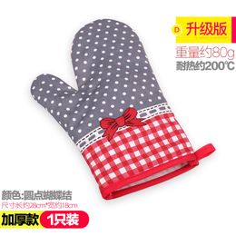 Outils de cuisine ménagers Gants d'isolation thermique en coton épais Gants de cuisson au four Couvre-mains résistant aux hautes températures