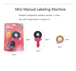 Huishoudelijke mini Portable Handmatige label Machine 3D Embossing Machine Typemachine voor 9 mm Dymo Handgordijn Decoratief tapedaper