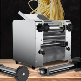 Huishoudelijke Noodle Persmachine Roestvrijstalen Elektrische Noodle Maker Multifunctionele Commerciële Deeg Roller Presser Machine