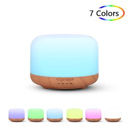 Diffuseurs d'huiles essentielles de bureau de ménage Machine d'aromathérapie d'humidificateur de brume fraîche d'USB avec la lumière LED de 7 couleurs