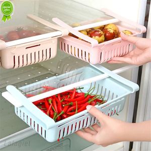 Organisateur domestique, boîte de rangement de fruits pour réfrigérateur, support d'étagère de rangement extensible pour réfrigérateur, tiroir coulissant, accessoires de cuisine