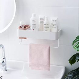 Produits ménagers support de salle de bain tenture murale pâte magique boîte de rangement de produits de bain non perforée Simple et pratique