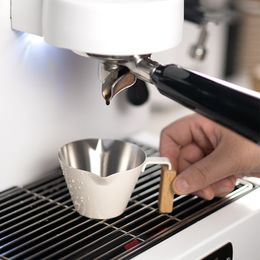 Huishoudelijke Weegschaal 100ml Rvs Koffie Maatbeker Espresso ctie Dubbele Mond Schaal Keuken Tool 230629