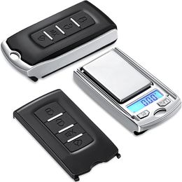 Huishoudelijke weegschaal 1 stuks 200g100g 001g Precisie draagbare autosleutelvorm Mini digitale zak elektronische gramweegschaal met LCD-scherm en batterijen 231026