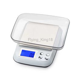 Balances domestiques 3kg 0.1g LCD Balance de cuisine numérique ménage grande plate-forme en acier inoxydable balances de régime alimentaire balance de comptage avec plateau 240322