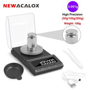 Balances domestiques ACALOX Balance de bijoux en milligramme numérique 0001g Électronique de précision 200g100g50g Poudre de recharge de laboratoire portable 231026