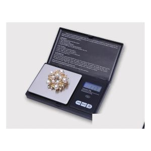 Balances ménagères Mini balance numérique de poche de haute qualité 100G X 0.01G cuisine de précision électronique de bijoux précis avec rétro-éclairage LED LL