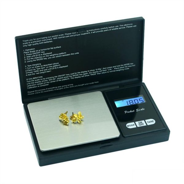 Balances ménagères Nouvelle arrivée 100G / 0.01G Poche portable numérique pour pièce de monnaie en or diamant bijoux poids Nce outils de cuisine fumer Dr Dhv7G